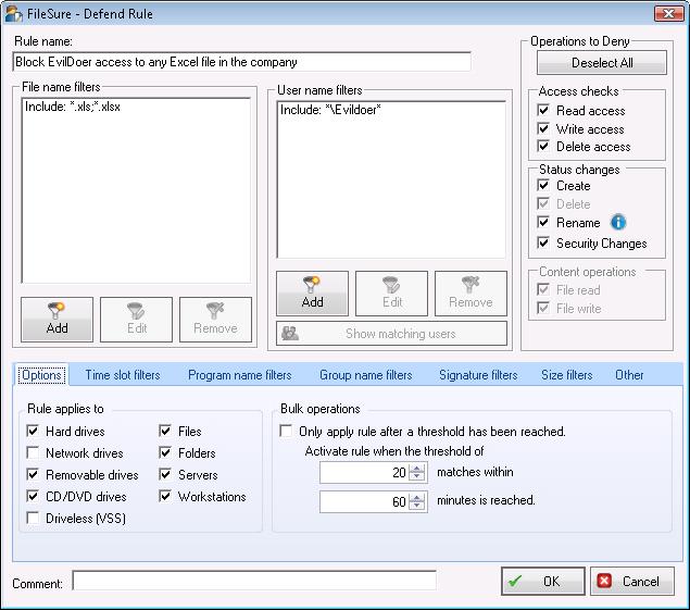 FileSure Blocking Unauthorized Access