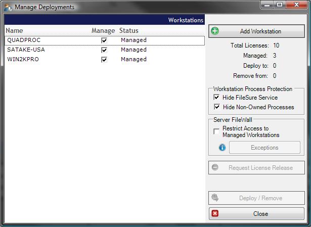 Managing FileSure Deployments