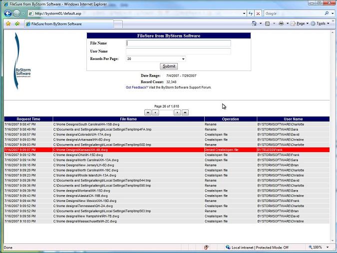 FileSure Web Console